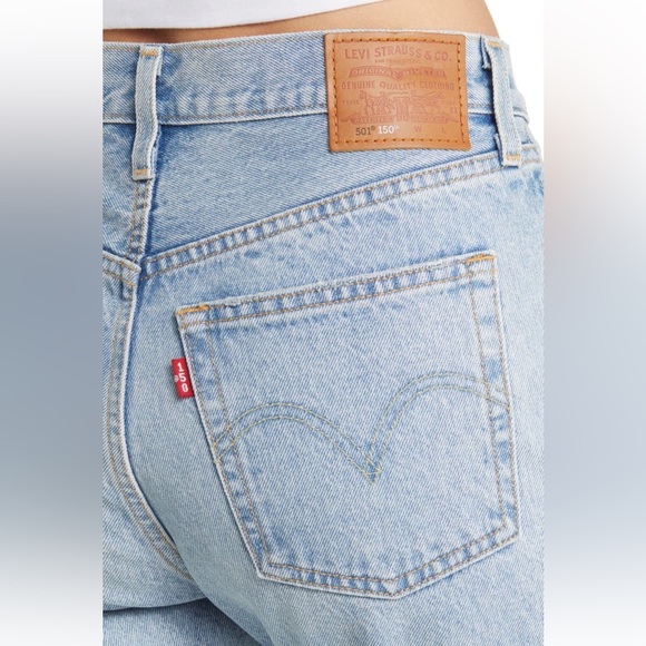 LEVIS 501 Patchwork Flower High Rise Straight Leg Jeans NWT - Picture 5 of 16